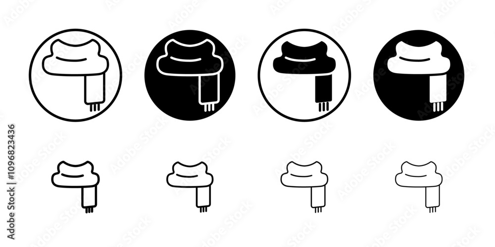 Poster Scarf icon web design in vector