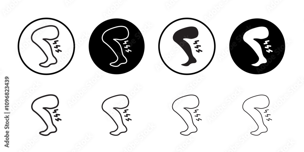 Poster shin pain icon web design in vector