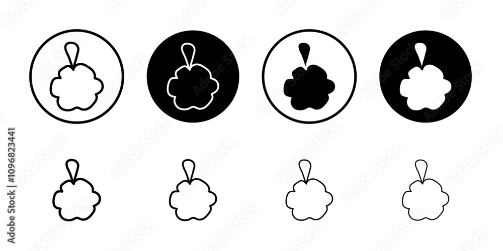 Aufkleber shower sponge ball icon web design in vector