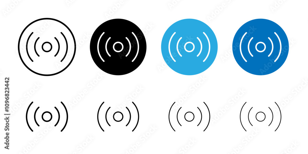 Aufkleber Sensor icon web design in vector