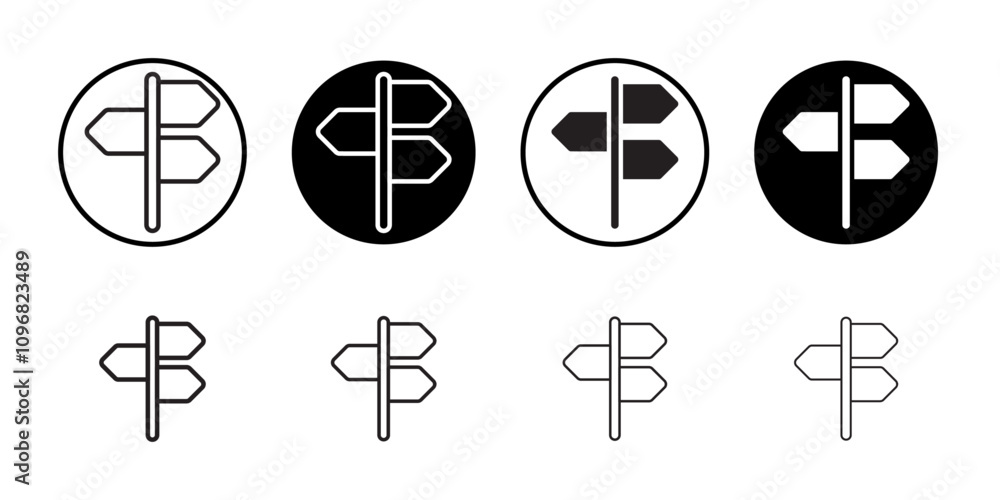 Poster Signpost icon web design in vector