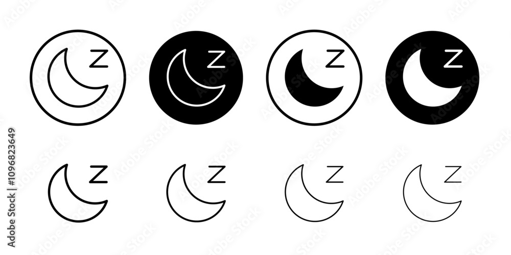 Poster Sleep icon web design in vector