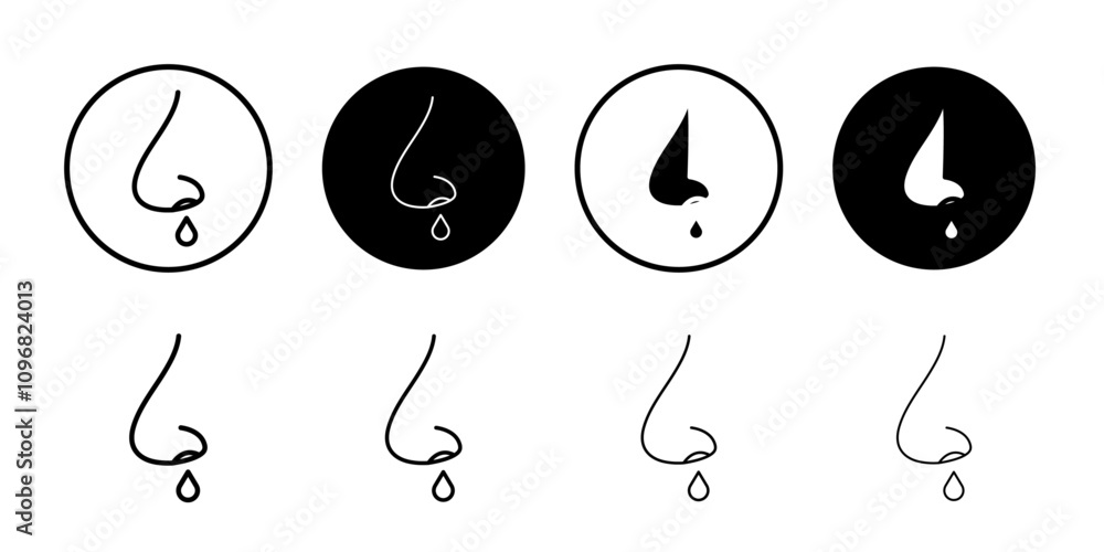 Poster Stuffy nose icon web design in vector