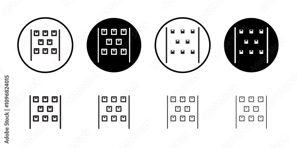Poster Storage rack icon web design in vector