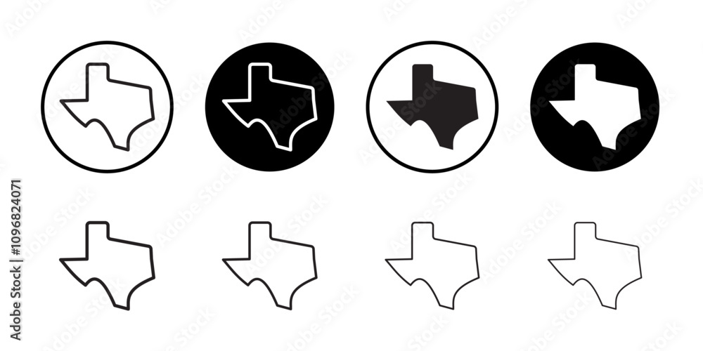 Poster Texas icon web design in vector
