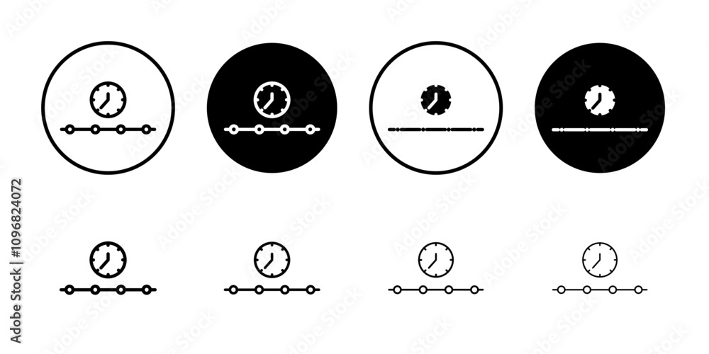 Poster timeline icon web design in vector
