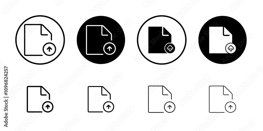 Poster Upload file Icon web design in vector