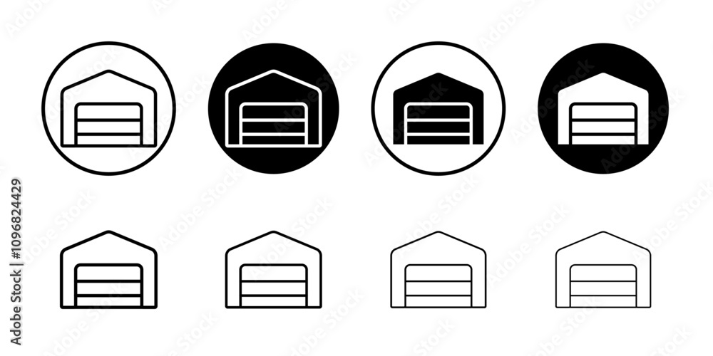 Poster warehouse icon web design in vector