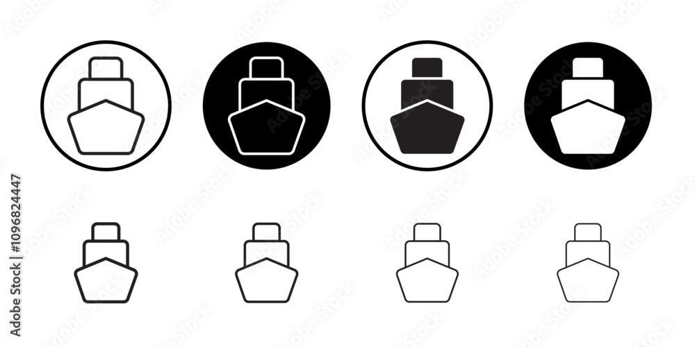 Poster warship icon web design in vector