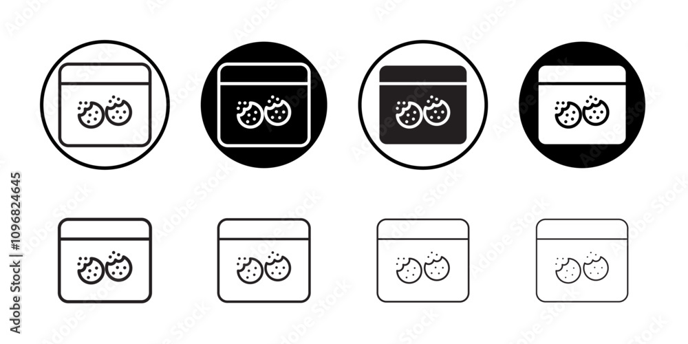 Poster Web Cookies icon web design in vector