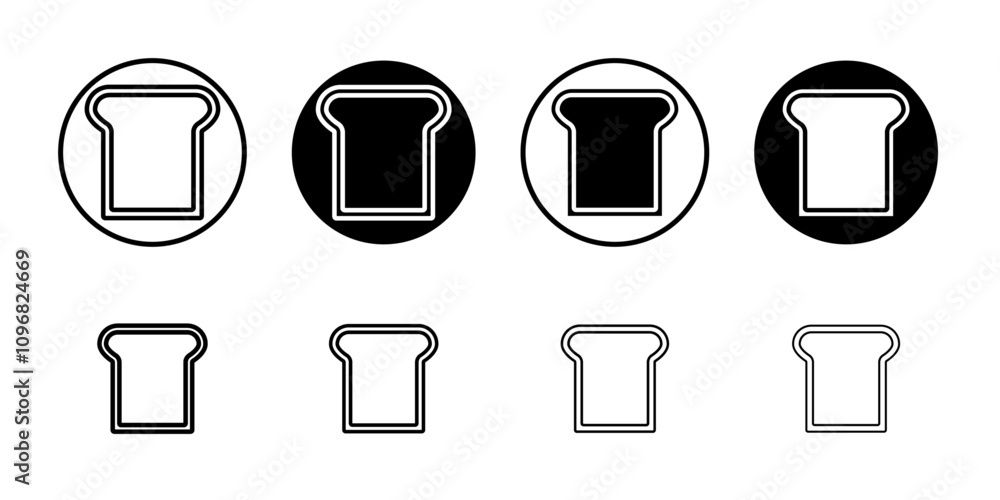 Poster white bread icon web design in vector