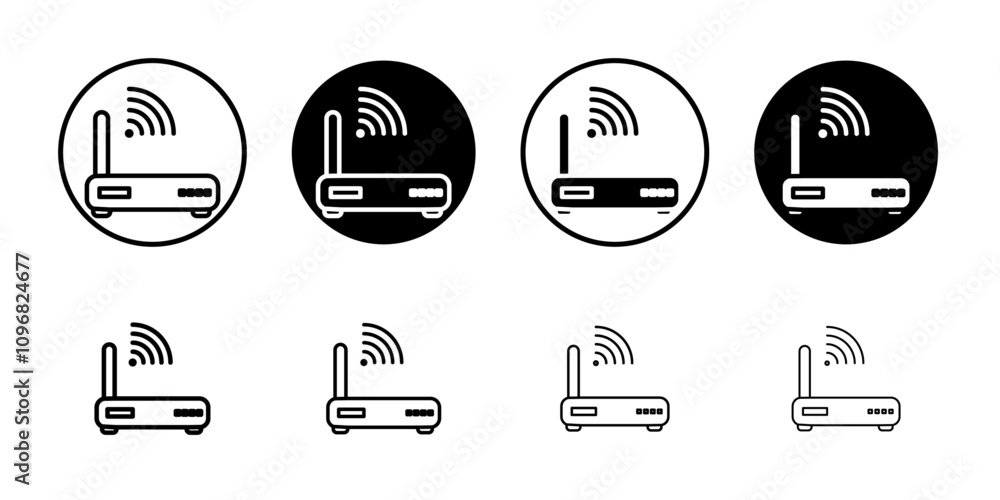 Poster Wifi modem icon web design in vector