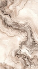 A stunning fluid abstract pattern in warm beige and brown tones, evoking a sense of elegance and calm.