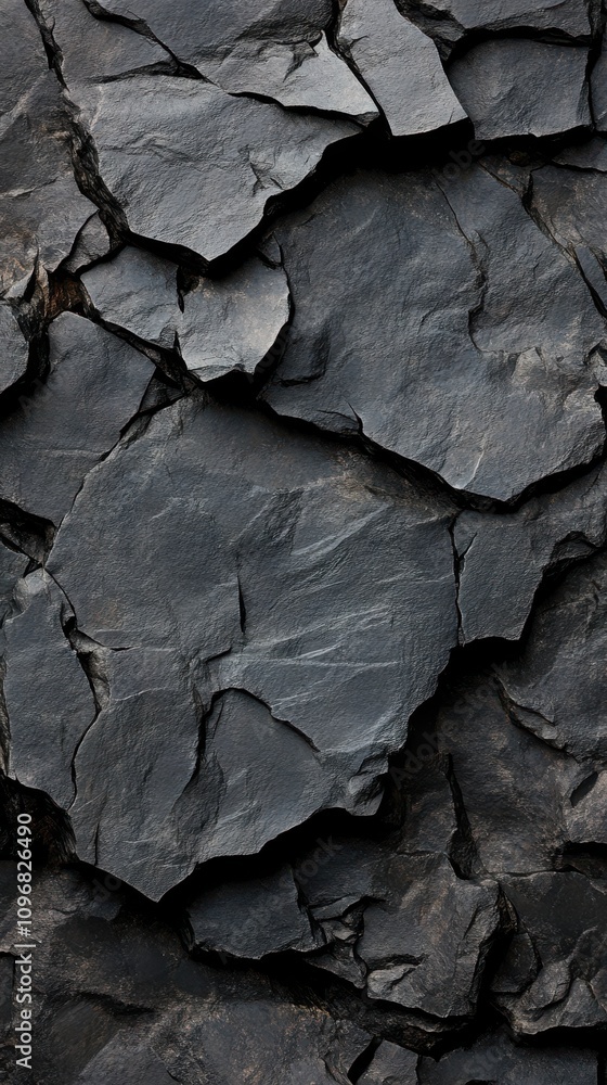 Poster textured dark slate rock surface showcasing natural patterns and layers.