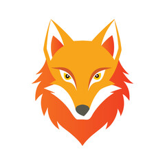 red fox mascot logo on white background