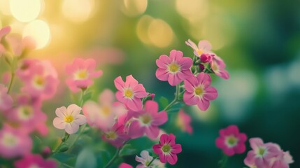 Obraz premium close-up shot of alyssum flowers with green environment