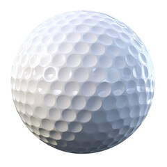 White Golf Ball with Transparent Background
