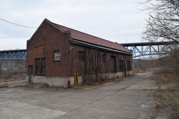 Old abandoned railroad building in Brownsville Pennsylvania