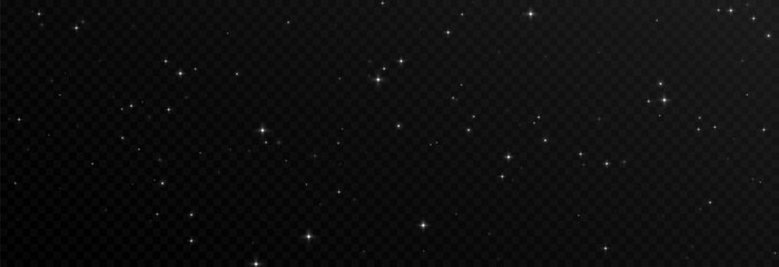 Vector space stars png. Glowing stars on transparent background. Space star background.