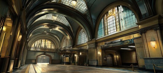 Obraz premium Grand Central Station Inspired Interior: Opulent Architecture and Design