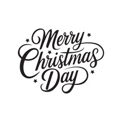 merry Christmas day typography vector illustration