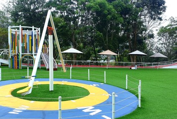Kids playground in the park 