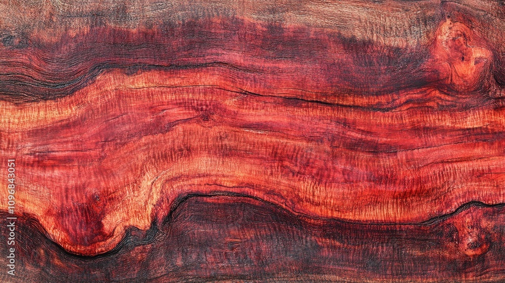Poster rich red wood texture with intricate grain patterns and depth