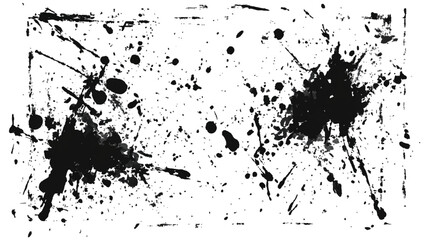 Vector black and white with grunge style, scratch and texture elements for design. abstract black and white brush strokes on a canvas with Black ink texture.