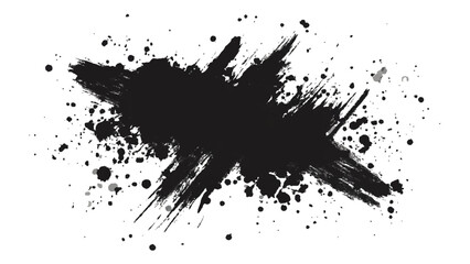 Vector black and white with grunge style, scratch and texture elements for design. abstract black and white brush strokes on a canvas with Black ink texture.