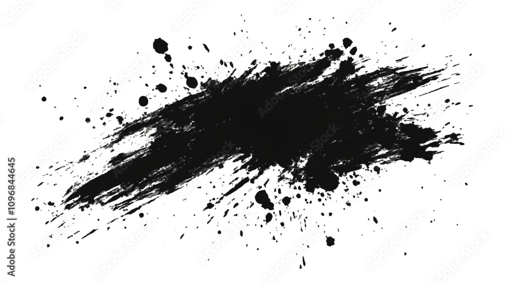 Poster vector black and white with grunge style, scratch and texture elements for design. abstract black an