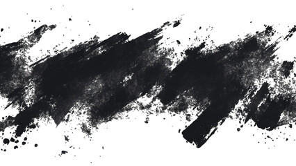 Vector black and white with grunge style, scratch and texture elements for design. abstract black and white brush strokes on a canvas with Black ink texture.