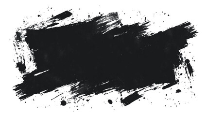 Vector black and white with grunge style, scratch and texture elements for design. abstract black and white brush strokes on a canvas with Black ink texture.