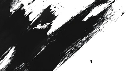 Vector black and white with grunge style, scratch and texture elements for design. abstract black and white brush strokes on a canvas with Black ink texture.