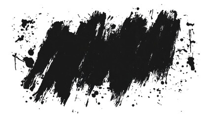 Vector black and white with grunge style, scratch and texture elements for design. abstract black and white brush strokes on a canvas with Black ink texture.