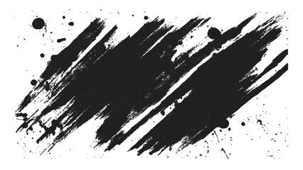 Vector black and white with grunge style, scratch and texture elements for design. abstract black and white brush strokes on a canvas with Black ink texture.