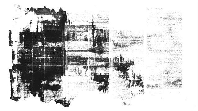 Vector white and black newspaper paper grunge vintage old aged texture. Vintage grunge newspaper collage background. Newspaper with old grunge vintage unreadable paper texture background.	
