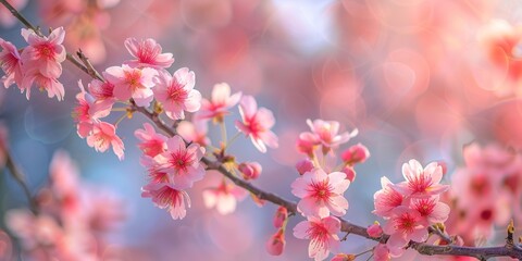 Obraz premium Delicate Pink Cherry Blossoms in Spring