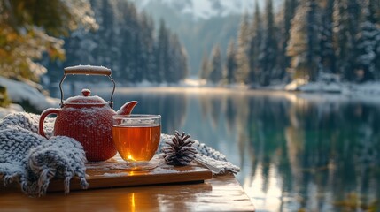 Winter Wonderland Tea Time: A Serene Lakeside Escape