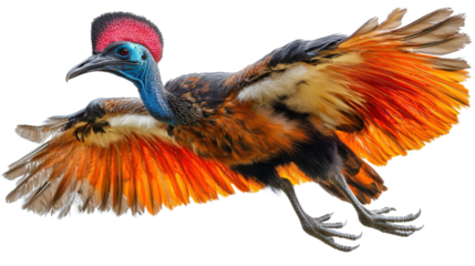 red billed toucan isolated on white background 