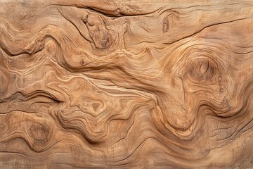 Fototapeta premium A close-up of textured wood featuring intricate patterns and warm tones, showcasing the natural beauty of the material.