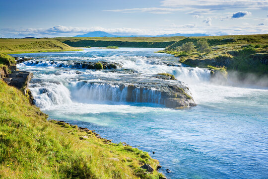 &AElig;giss&iacute;&eth;ufoss waterfall on the Ytri-Ranga river near the town of Hella in South Iceland
