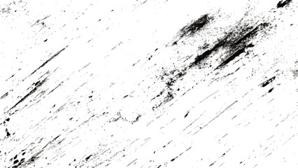 Abstract Grunge Splatter Line Pattern on white and transparent background. Dynamic black paint strokes on a white background, Abstract grunge texture of black paint. A layer for use in design.