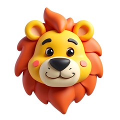 Happy Lion Face Icon
