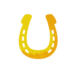 lucky horseshoe - vector icon