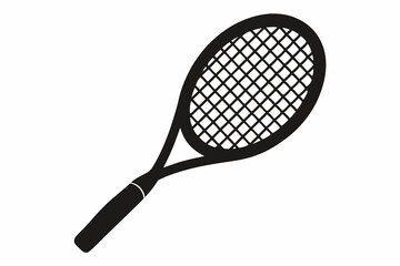 Tennis racket vector icon, Tennis racket silhouette vector, Tennis icon