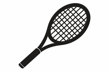 Tennis racket vector icon, Tennis racket silhouette vector, Tennis icon