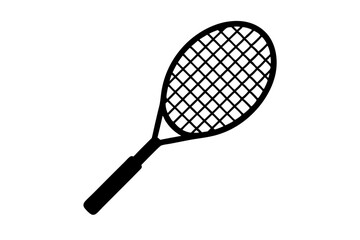 Tennis racket vector icon, Tennis racket silhouette vector, Tennis icon