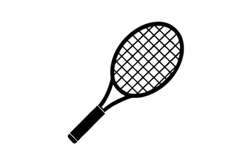 Tennis racket vector icon, Tennis racket silhouette vector, Tennis icon