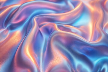 Obraz premium Iridescent Fabric Draped in Soft Pastel Hues