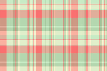Mat check texture background, duvet fabric seamless pattern. Idyllic textile tartan vector plaid in light and orange colors.
